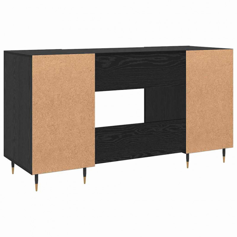 Biurko Czarny dąb 140 x 50 x 75 cm Materiał drewnopochodny