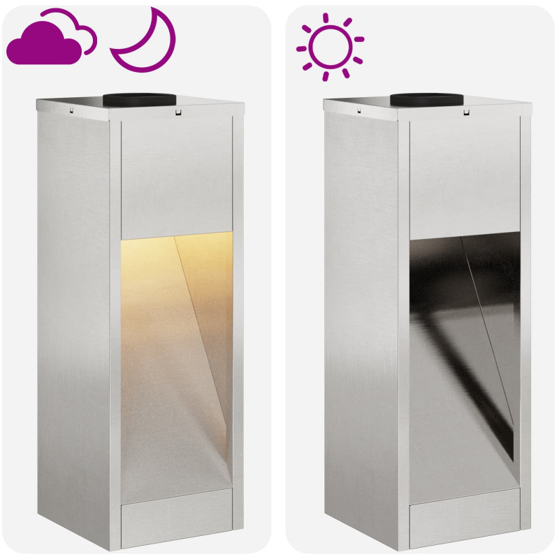 Solarna Lampa LED na Ścieżkę 2 pcs Srebrny Stal nierdzewna