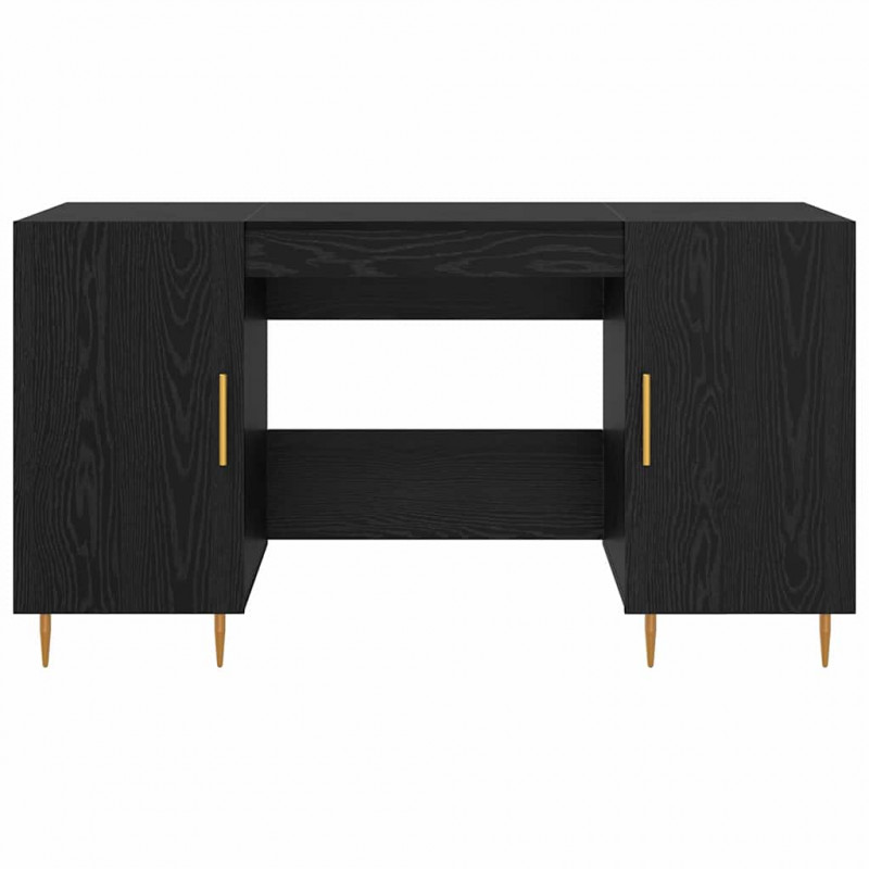 Biurko Czarny dąb 140 x 50 x 75 cm Materiał drewnopochodny