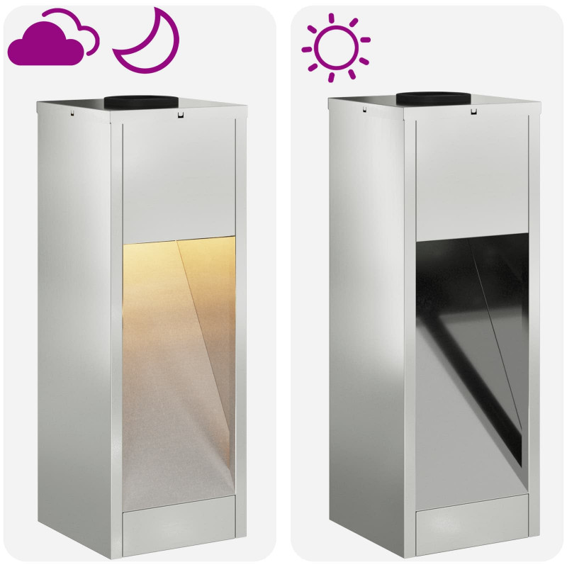 Solarna Lampa LED na Ścieżkę 2 pcs Srebrny Galwanizowany