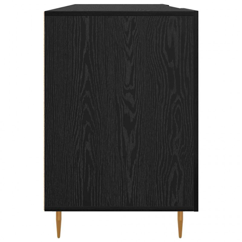 Biurko Czarny dąb 140 x 50 x 75 cm Materiał drewnopochodny