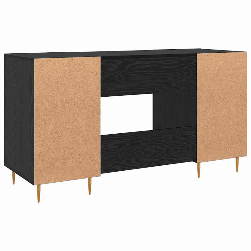 Biurko Czarny dąb 140 x 50 x 75 cm Materiał drewnopochodny
