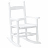 Fotel bujany dziecięcy, biały, drewno topolowe
