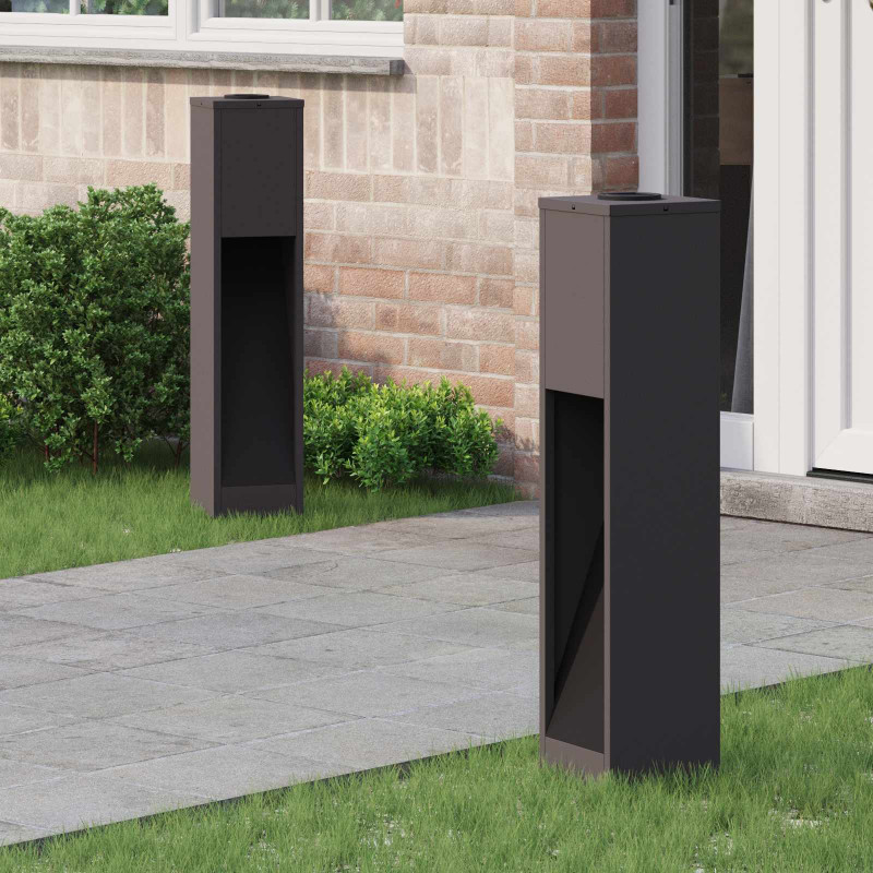 Solarna Lampa LED na Ścieżkę 2 pcs Czarny