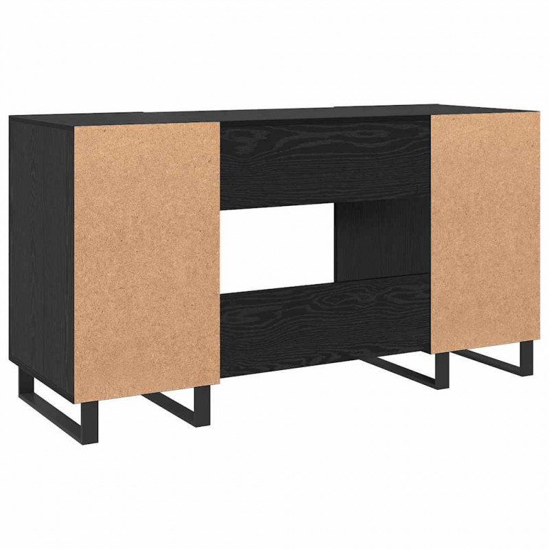 Biurko Czarny dąb 140 x 50 x 75 cm Materiał drewnopochodny