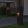 Solarna Lampa LED na Ścieżkę 2 pcs Czarny