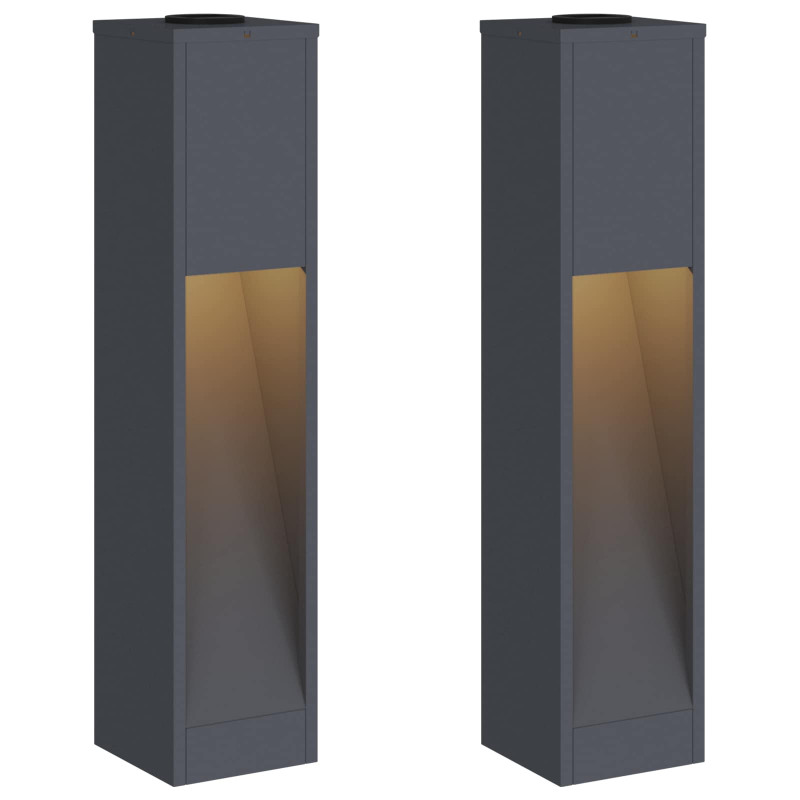 Solarna Lampa LED na Ścieżkę 2 pcs Antracyt