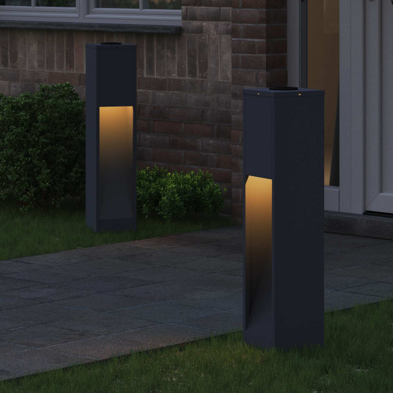 Solarna Lampa LED na Ścieżkę 2 pcs Antracyt