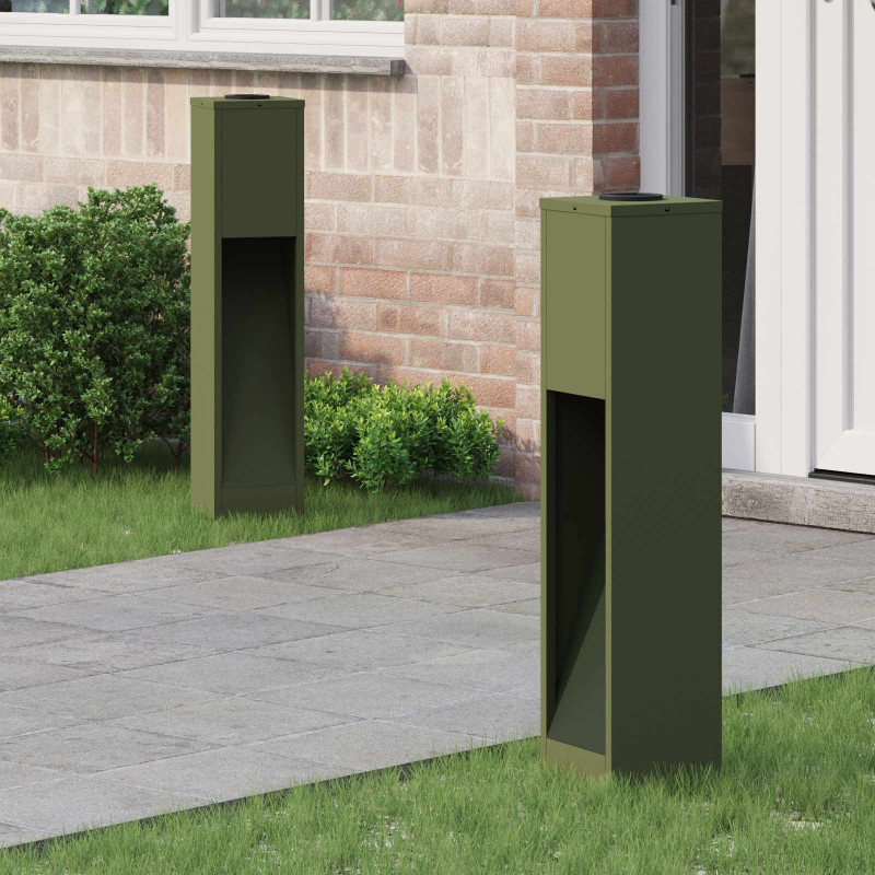 Solarna Lampa LED na Ścieżkę 2 pcs Zielony oliwkowy