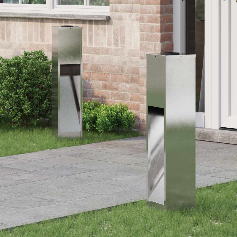 Solarna Lampa LED na Ścieżkę 2 pcs Srebrny Stal nierdzewna