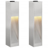 Solarna Lampa LED na Ścieżkę 2 pcs Srebrny Stal nierdzewna