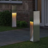 Solarna Lampa LED na Ścieżkę 2 pcs Srebrny Stal nierdzewna