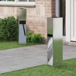 Solarna Lampa LED na Ścieżkę 2 pcs Srebrny Galwanizowany