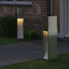 Solarna Lampa LED na Ścieżkę 2 pcs Srebrny Galwanizowany