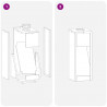 Solarna Lampa LED na Ścieżkę 2 pcs Srebrny Galwanizowany