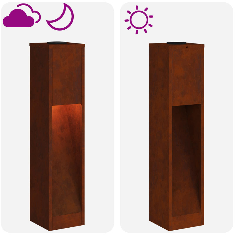 Solarna Lampa LED na Ścieżkę 2 pcs kolor bronzu