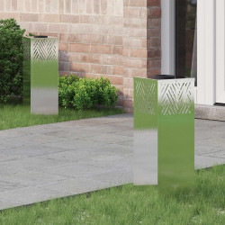 Słoneczna LED lampa na ścieżkę 2 pcs Srebrny Stal nierdzewna