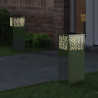 Słoneczna LED lampa na ścieżkę 2 pcs Srebrny Galwanizowany