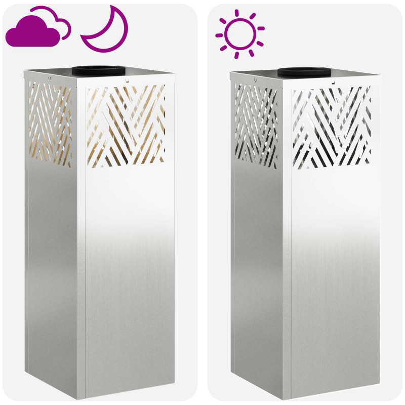 Słoneczna LED lampa na ścieżkę 2 pcs Srebrny Galwanizowany