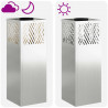 Słoneczna LED lampa na ścieżkę 2 pcs Srebrny Galwanizowany