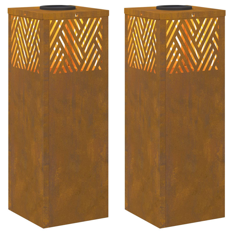 Słoneczna LED lampa na ścieżkę 2 pcs kolor bronzu