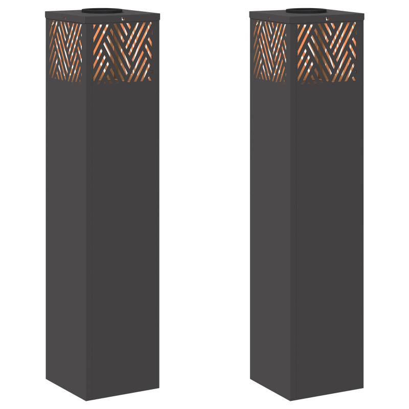 Słoneczna LED lampa na ścieżkę 2 pcs Czarny
