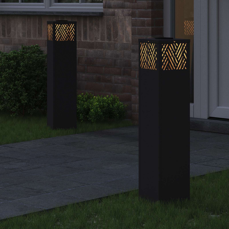 Słoneczna LED lampa na ścieżkę 2 pcs Czarny