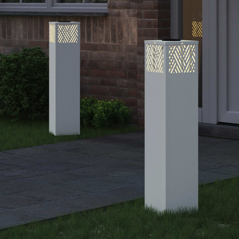 Słoneczna LED lampa na ścieżkę 2 pcs Biały