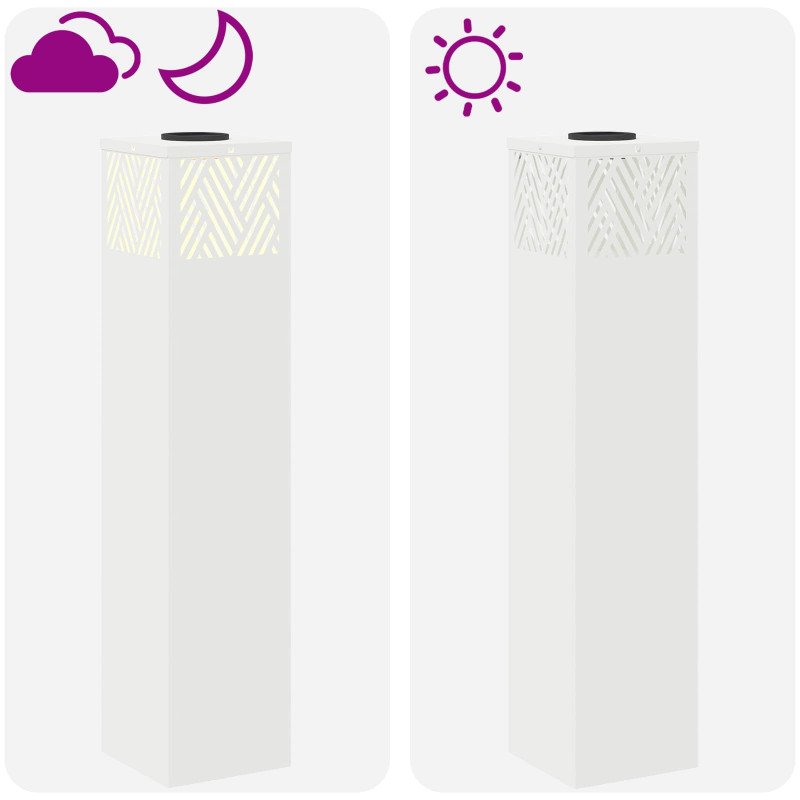 Słoneczna LED lampa na ścieżkę 2 pcs Biały