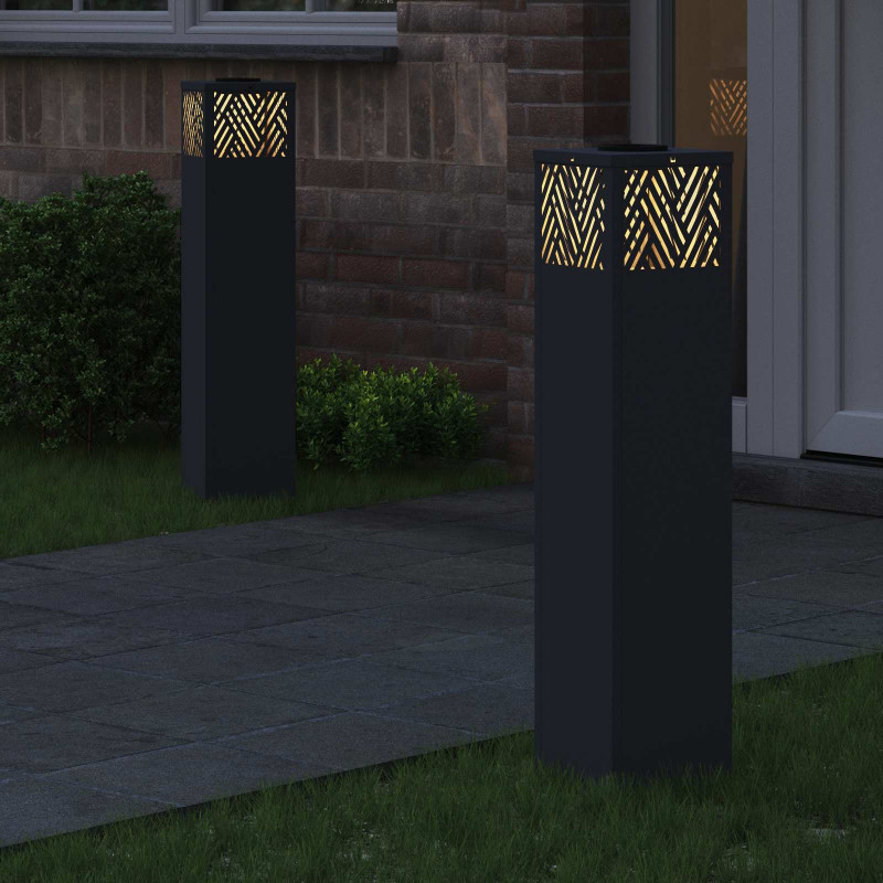 Słoneczna LED lampa na ścieżkę 2 pcs Antracyt