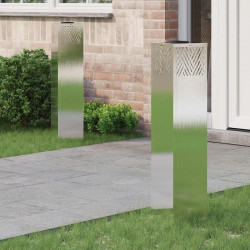 Słoneczna LED lampa na ścieżkę 2 pcs Srebrny Stal nierdzewna