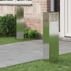 Słoneczna LED lampa na ścieżkę 2 pcs Srebrny Galwanizowany