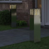 Słoneczna LED lampa na ścieżkę 2 pcs Srebrny Galwanizowany