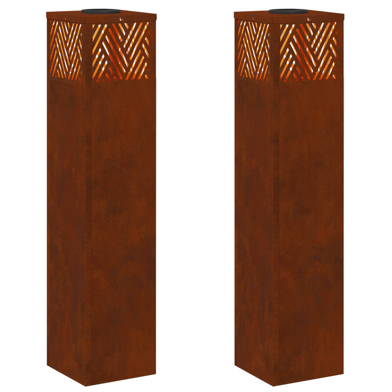 Słoneczna LED lampa na ścieżkę 2 pcs kolor bronzu