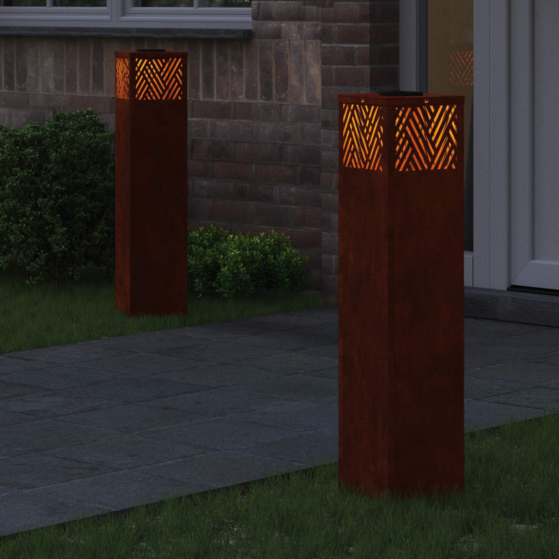Słoneczna LED lampa na ścieżkę 2 pcs kolor bronzu