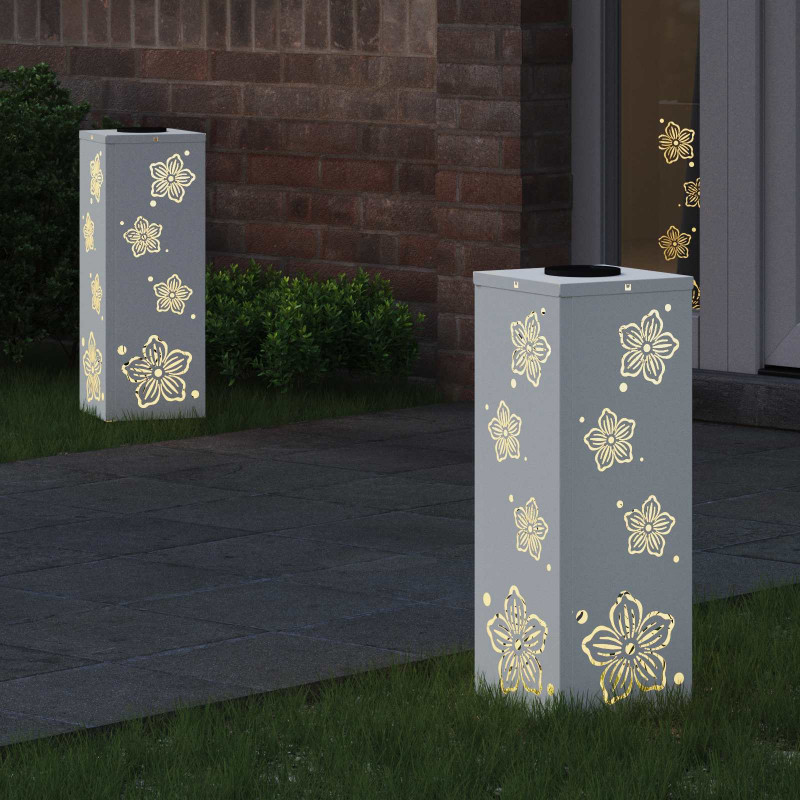 Słoneczna LED lampa na ścieżkę 2 pcs Biały