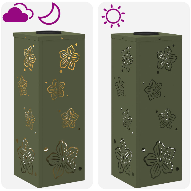 Słoneczna LED lampa na ścieżkę 2 pcs Zielony oliwkowy