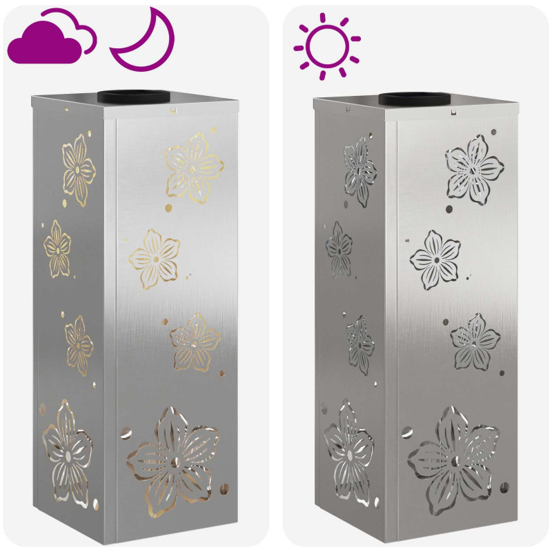 Słoneczna LED lampa na ścieżkę 2 pcs Srebrny Stal nierdzewna