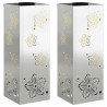 Słoneczna LED lampa na ścieżkę 2 pcs Srebrny Stal ocynkowana