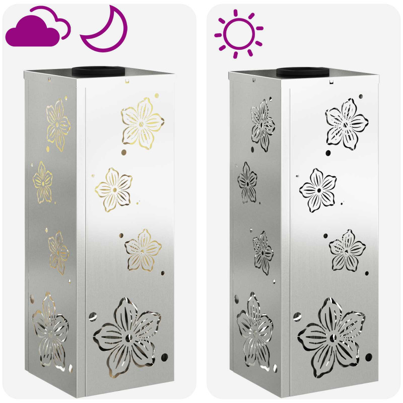 Słoneczna LED lampa na ścieżkę 2 pcs Srebrny Stal ocynkowana