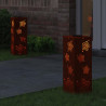 Słoneczna LED lampa na ścieżkę 2 pcs Rdzawy