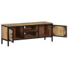 Szafka pod TV, 110x30x40 cm, surowe lite drewno mango