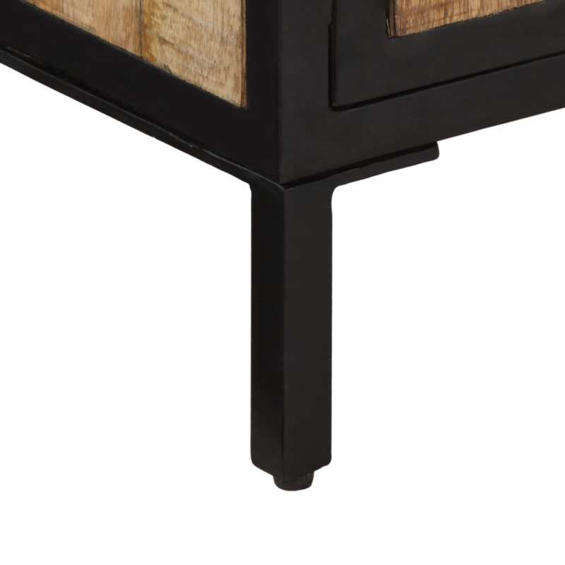 Szafka pod TV, 110x30x40 cm, surowe lite drewno mango