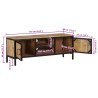 Szafka pod TV, 110x30x40 cm, surowe lite drewno mango