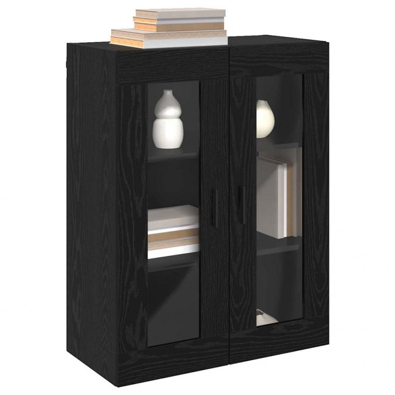 Szafka wisząca Czarny 69,5 x 34 x 90 cm Materiał drewnopochodny
