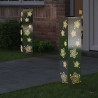 Słoneczna LED lampa na ścieżkę 2 pcs Srebrny Stal nierdzewna