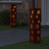 Słoneczna LED lampa na ścieżkę 2 pcs Rdzawy