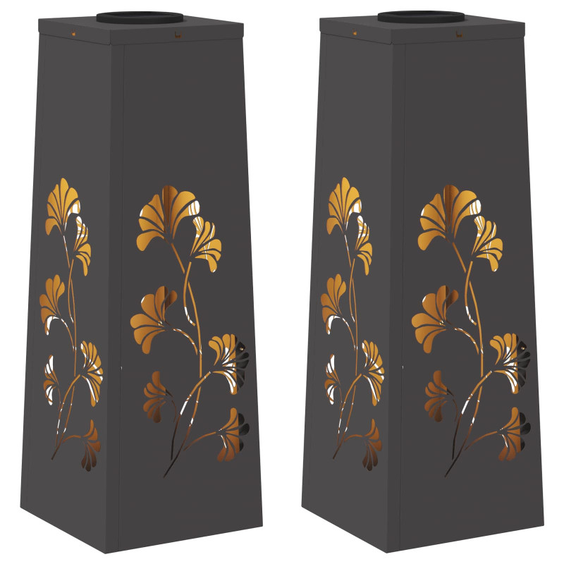 Słoneczna LED lampa na ścieżkę 2 pcs Czarny