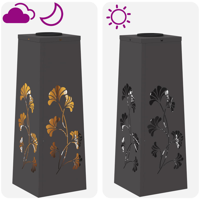 Słoneczna LED lampa na ścieżkę 2 pcs Czarny