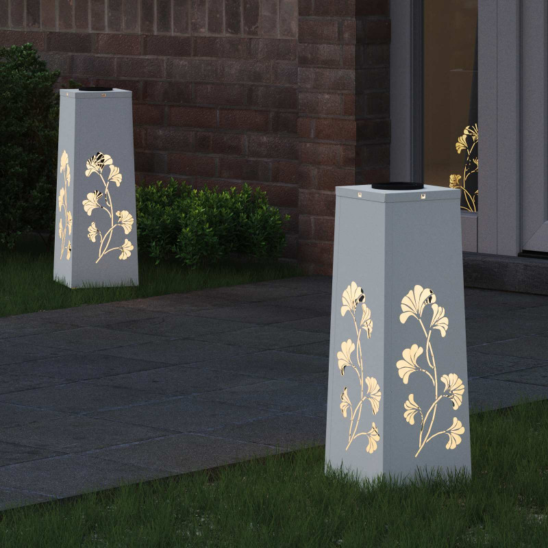 Słoneczna LED lampa na ścieżkę 2 pcs Biały